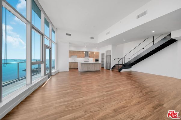 Interior, Kitchen, Pendant Lights, Recessed Lighting, Water, Wood Texture Flooring