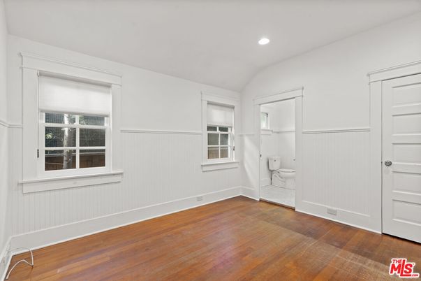 Bathroom, Empty room, Interior, Recessed Lighting, Wood Texture Flooring