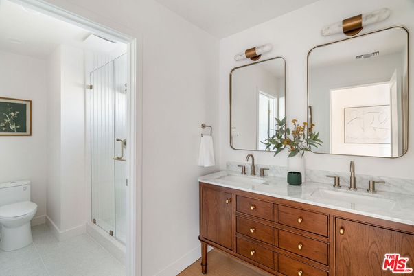 Bathroom, Dual Sink Vanities, Glass Shower, Interior