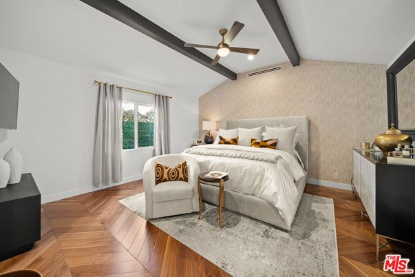 Bedroom, Interior, Wooden Beams, Wood Texture Flooring