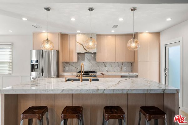 Interior, Kitchen, Pendant Lights, Recessed Lighting, Stainless Steel Appliances