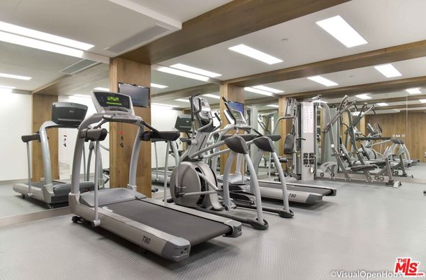Fitness Equipment, Gym, Interior, Recessed Lighting