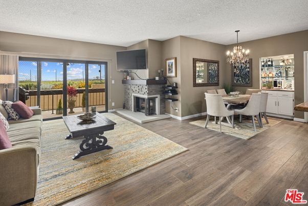 Chandelier, Dining room, Fireplace, Interior, Living room, Wood Texture Flooring