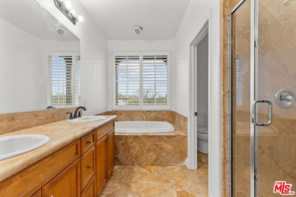 Bathroom, Dual Sink Vanities, Glass Shower, Interior