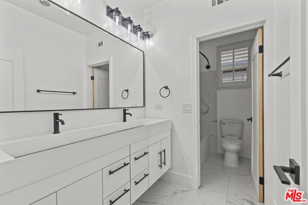 Bathroom, Dual Sink Vanities, Interior, Marble, Marble Walls