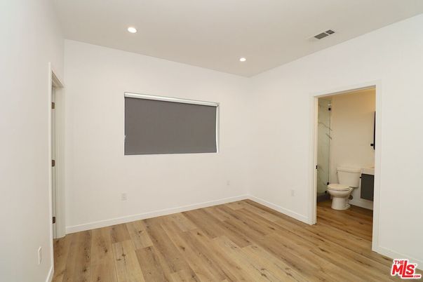 Bathroom, Empty room, Interior, Recessed Lighting, Wood Texture Flooring