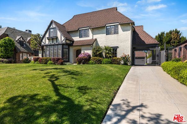 Attached, Backyard, Exterior, Facade, Tudor Revival