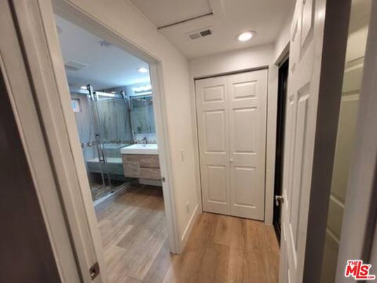Bathroom, Interior, Recessed Lighting, Wood Texture Flooring