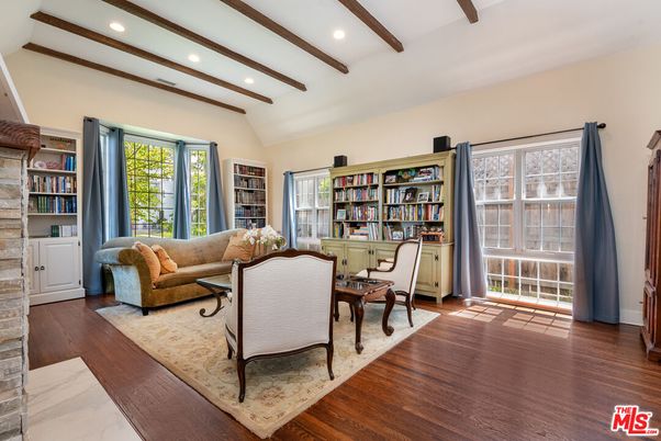 Dining room, Interior, Living room, Recessed Lighting, Wooden Beams, Wood Texture Flooring