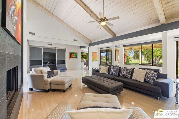 Fireplace, Interior, Living room, Recessed Lighting, Wooden Beams, Wooden Ceilings, Wood Texture Flooring