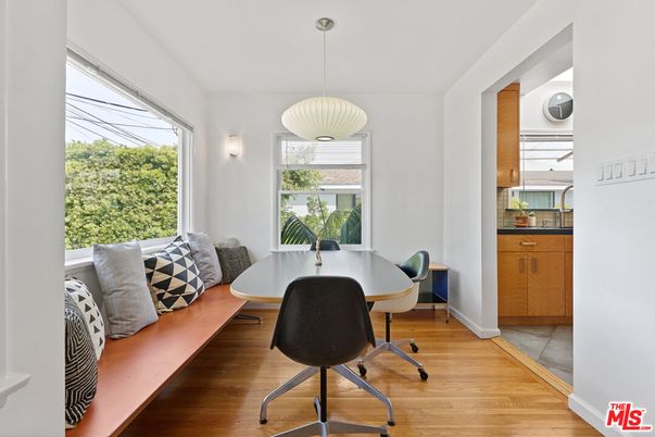 Home Office, Interior, Pendant Lights, Wood Texture Flooring