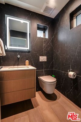 Bathroom, Free Standing Baths, Interior, Marble Walls, Wood Texture Flooring