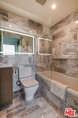 Bathroom, Glass Shower, Interior, Marble, Marble Walls, Recessed Lighting