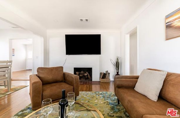 Fireplace, Interior, Living room, Wood Texture Flooring
