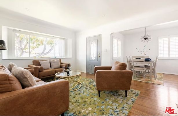 Dining room, Interior, Living room, Pendant Lights, Wood Texture Flooring