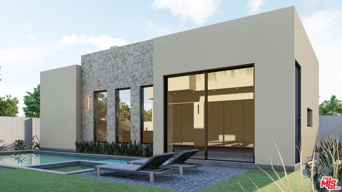 Exterior, Facade, Pool, Modern