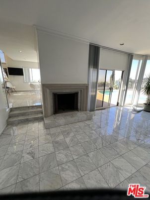 Empty room, Fireplace, Interior, Marble, Recessed Lighting