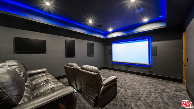 Home Theatre Room, Interior, Projection Screen, Recessed Lighting, Theatre Room