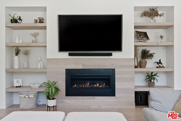 Fireplace, Interior, Wood Texture Flooring