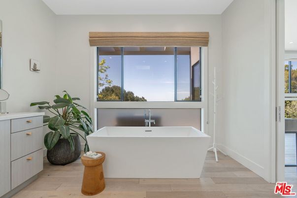 Bathroom, Free Standing Baths, Interior, Wood Texture Flooring
