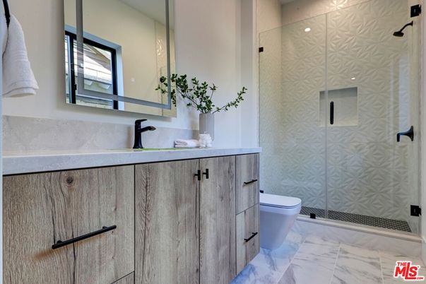 Bathroom, Glass Shower, Interior, Marble, Recessed Lighting