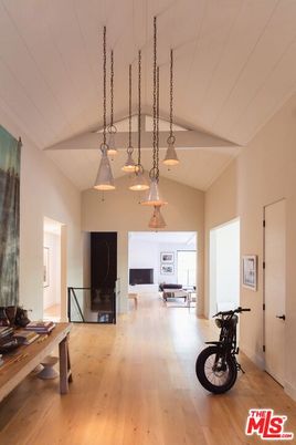 Fireplace, Interior, Pendant Lights, Wood Texture Flooring