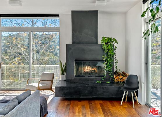 Fireplace, Interior, Wood Texture Flooring