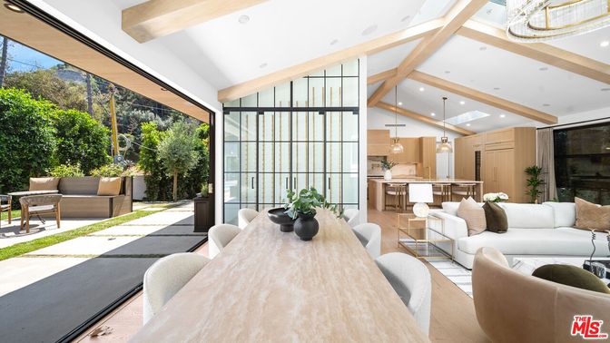 Dining room, Interior, Kitchen, Living room, Pendant Lights, Recessed Lighting, Wooden Beams