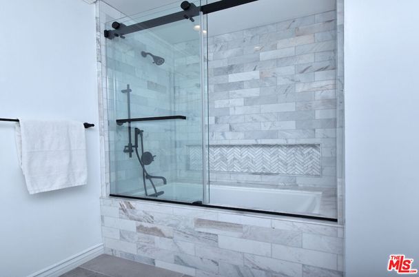 Bathroom, Glass Shower, Interior, Marble Walls