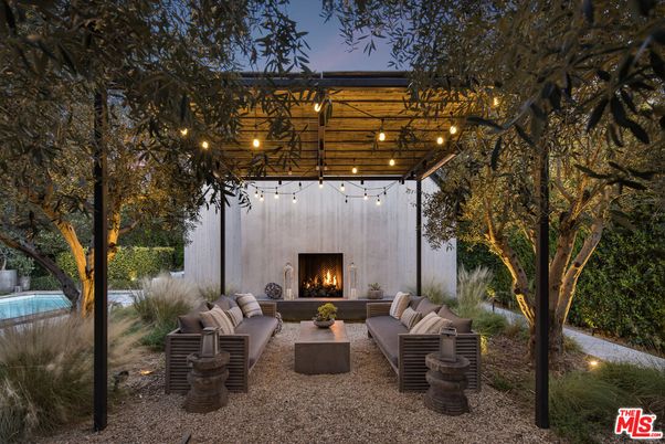 Backyard, Exterior, Fireplace