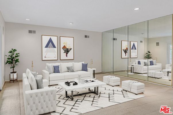 Interior, Living room, Recessed Lighting
