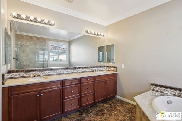Bathroom, Dual Sink Vanities, Glass Shower, Interior