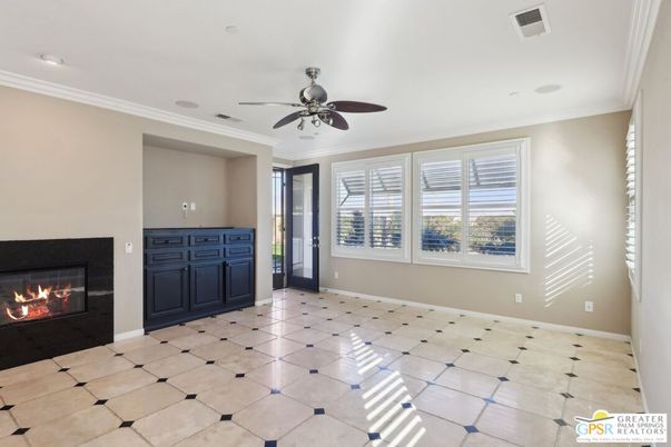 Empty room, Fireplace, Interior, Recessed Lighting