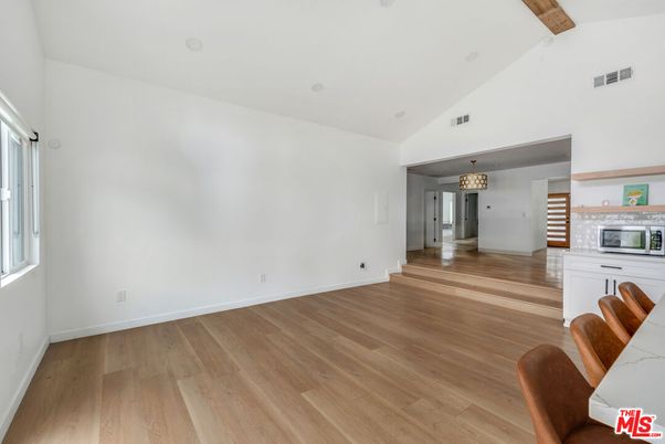 Chandelier, Empty room, Fireplace, Interior, Wooden Beams, Wood Texture Flooring