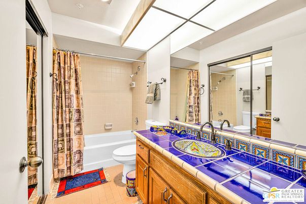 Bathroom, Dual Sink Vanities, Interior, Recessed Lighting, Tile Countertops
