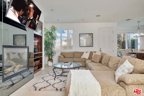 Dining room, Fireplace, Interior, Living room, Pendant Lights, Recessed Lighting