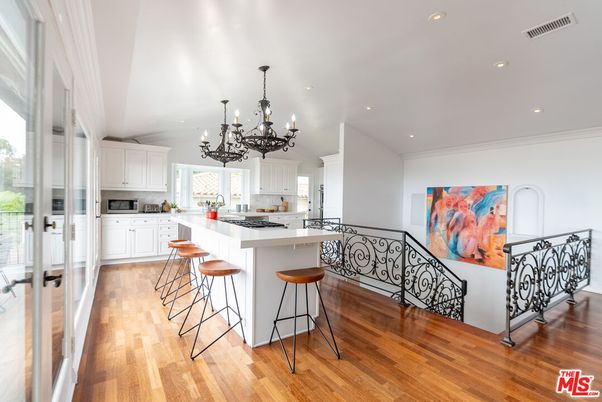 Chandelier, Interior, Kitchen, Recessed Lighting, Wood Texture Flooring