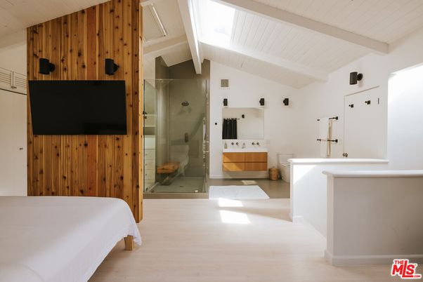 Bathroom, Bedroom, Glass Shower, Interior, Wood Texture Flooring