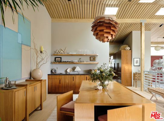 Dining room, Interior, Wooden Ceilings, Wood Texture Flooring