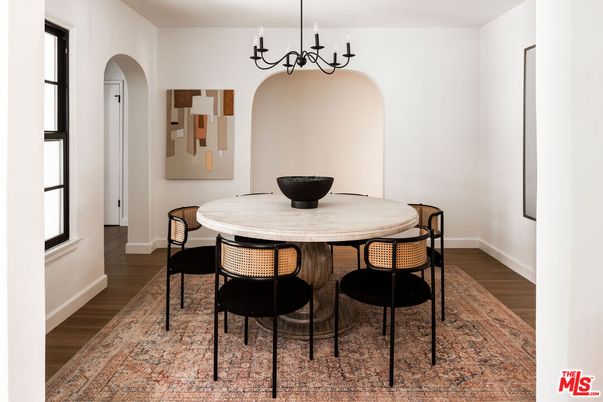 Chandelier, Dining room, Interior, Wood Texture Flooring