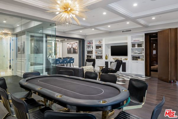 Game Room, Interior, Recessed Lighting, Wood Texture Flooring