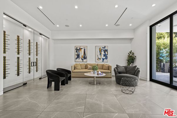 Interior, Living room, Recessed Lighting, Wine Storage