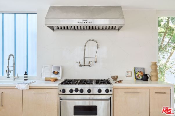 Interior, Kitchen, Marble Walls, Stainless Steel Appliances