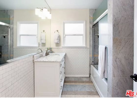 Bathroom, Glass Shower, Interior, Marble Walls
