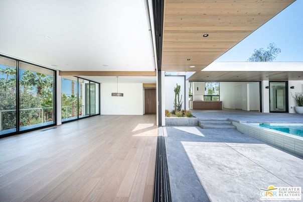 Interior, Pool, Recessed Lighting, Wooden Ceilings, Wood Texture Flooring