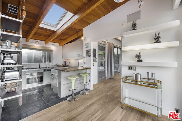 Interior, Kitchen, Stainless Steel Appliances, Wooden Beams, Wooden Ceilings, Wood Texture Flooring