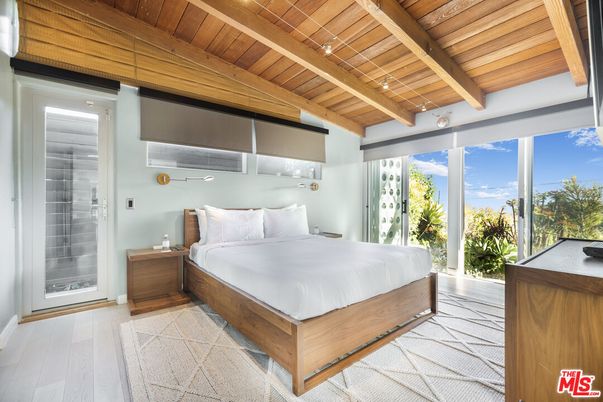 Bedroom, Interior, Wooden Beams, Wooden Ceilings, Wood Texture Flooring