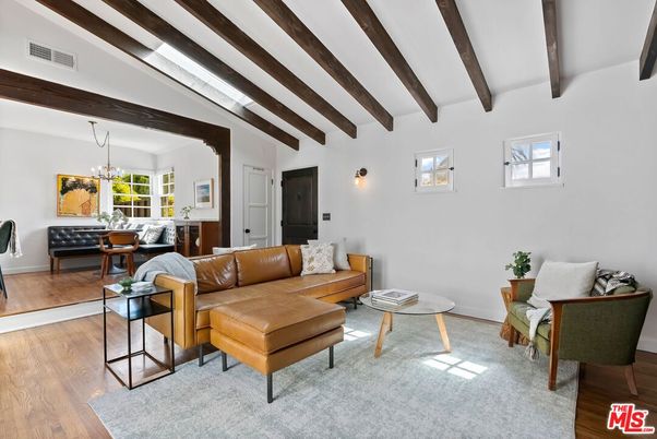 Chandelier, Dining room, Interior, Living room, Wooden Beams, Wood Texture Flooring