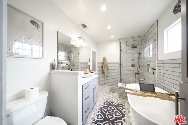 Bathroom, Dual Sink Vanities, Free Standing Baths, Glass Shower, Interior, Recessed Lighting
