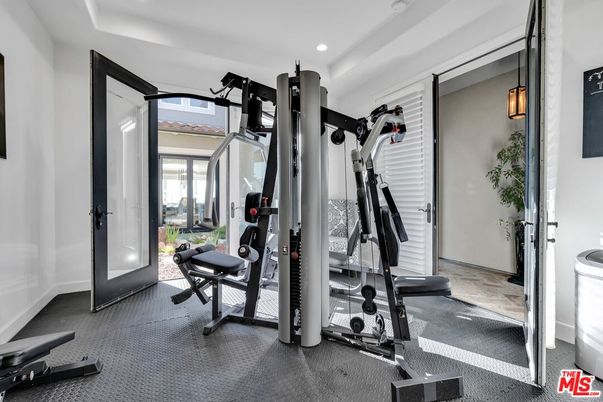 Fitness Equipment, Gym, Interior, Recessed Lighting